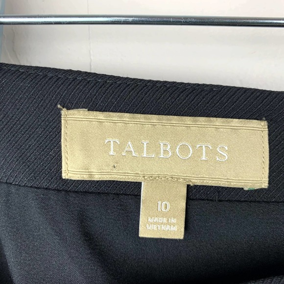 Talbots Black Wool Blend Straight Pencil Skirt Knee Length 10 - Picture 2 of 7